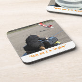 Pet Monkey Crashing Dads RC Plane Onderzetter Set (Linkerzijde)