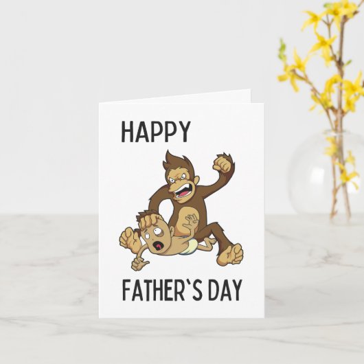 Pet Monkey. Vaderdag Kaart van Brad Gosse (Gele Bloem)