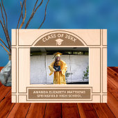 Pet N Tassel Stijlvolle Boog 6x4L Afstuderen Afbee Gegraveerde Lijstjes