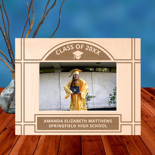 Pet N Tassel Stijlvolle Boog 6x4L Afstuderen Afbee Gegraveerde Lijstjes