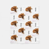 Pet Name And Photo Editable Fleece Blanket (Voorkant)