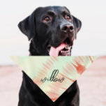 Pet Name Bandana | Geoctrooieerd | Tye Dye | Warm<br><div class="desc">Klein of groot kan dit gezelschapsbandaan worden gebruikt voor honden of katten. Minimaal,  modern en aanpasbaar met de naam OF het monogram van uw huisdier. Alle tekst kan worden aangepast ↣ klik op de knop 'Personaliseren'.</div>