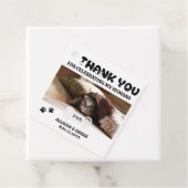 Pet Name Dog Cat Custom Photo Funny Wedding Bedankjes Labels (In situ)