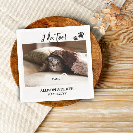 Pet Name Dog Cat Custom Photo Funny Wedding Napkin Servet