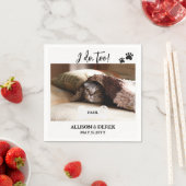 Pet Name Dog Cat Custom Photo Funny Wedding Napkin Servet (Insitu)