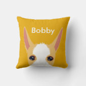 Pet Name Dog Face Kussen (Achterkant)