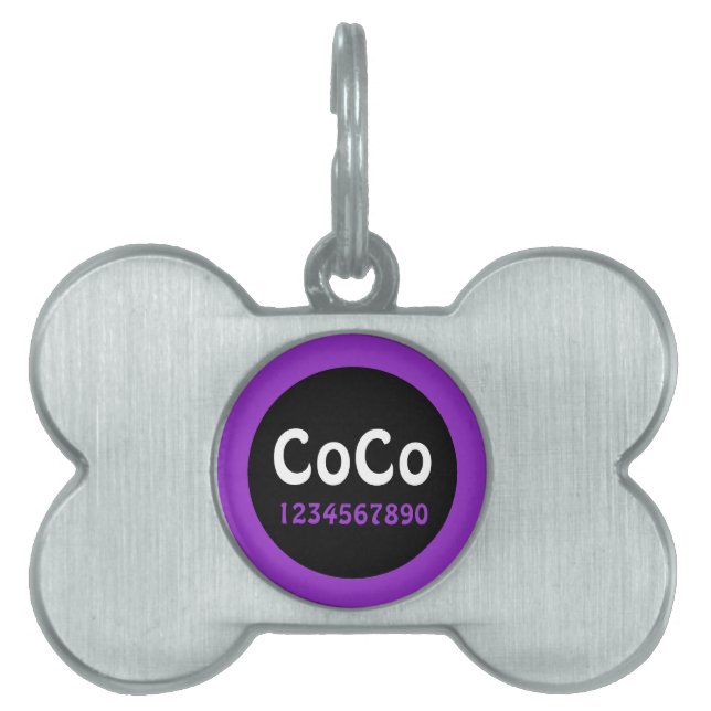 Pet name identification label PERSONALIZE Huisdieren Naamplaatje (voorkant)