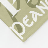 Pet Name Patroon Sage Groen Wit Klein Fleece Deken (Hoek)