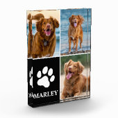 Pet Name Paw Dog Lover Photo 3 Collage Photo Block Fotoblokken (Links)