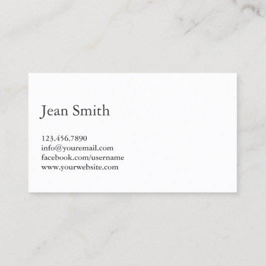 Pet Nanny Elegant Handschrift Script Visitekaartje (Achterkant)