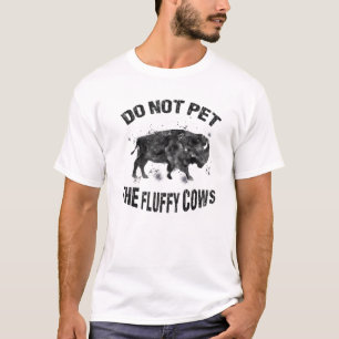 Pet niet de vloeiende Koeien Funny Ink Bison Yello T-shirt