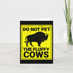 Pet niet de vlotte Koeien Funny Bison Halloween Kaart