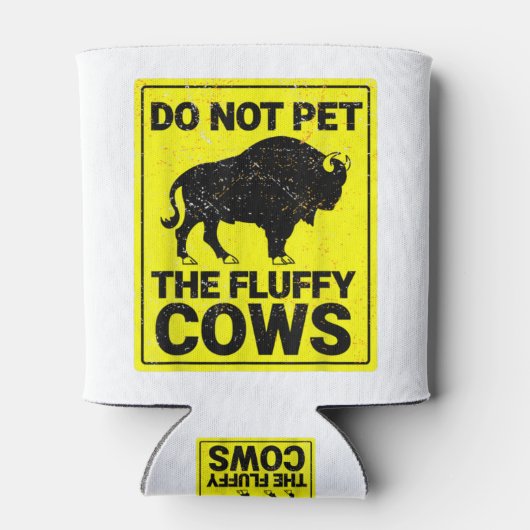 Pet niet de vlotte Koeien Funny Bison Halloween T Blikjeskoeler (Achterkant)