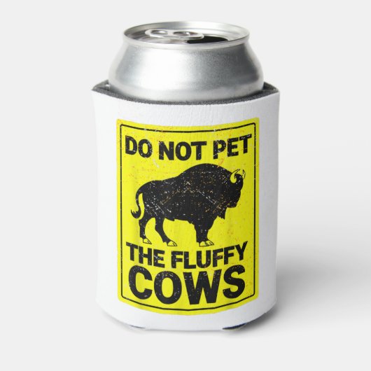 Pet niet de vlotte Koeien Funny Bison Halloween T Blikjeskoeler (Blikje Achterkant)