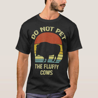 Pet niet de vlotte Koeien Funny Retro  Buf T-shirt