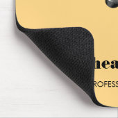 Pet op de schil, beige spoelsilhouette muismat (Hoek)