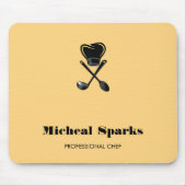 Pet op de schil, beige spoelsilhouette muismat (Voorkant)