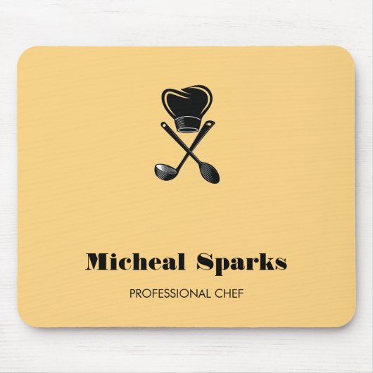 Pet op de schil, beige spoelsilhouette muismat (Voorkant)