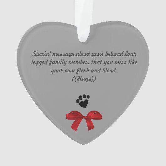 Pet Ornament -2-zijdig Kerst van de Verdienste in  (achterkant)