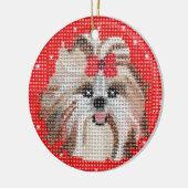 Pet Ornaments - Shih Tzu Keramisch Ornament (Links)