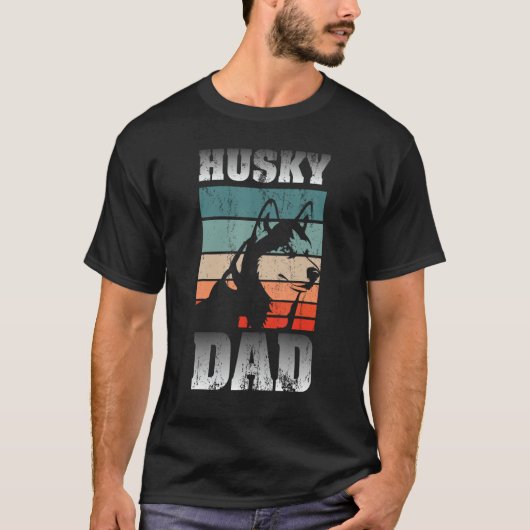 Pet Owner Mannen Husky Dad Day Dog Animal Ret T-shirt (Voorkant)
