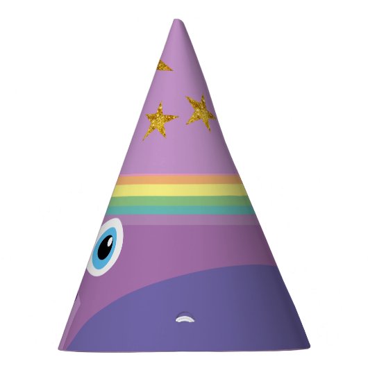 Pet Paarse regenboog Unicorn Face Costume Party Feesthoedjes (Rechts)