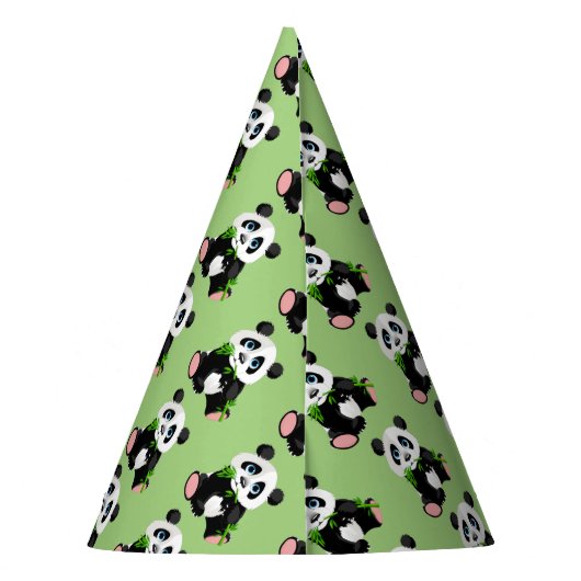Pet Panda Party Feesthoedjes (Achterkant)