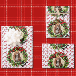 Pet Parent kerstfoto Dog Wrapping Paper