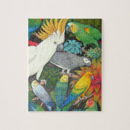 Pet Parrots in Bromeliad Planten Puzzle Legpuzzel