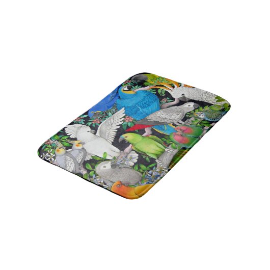 Pet Parrots of the World Bath Mat (Gekanteld)