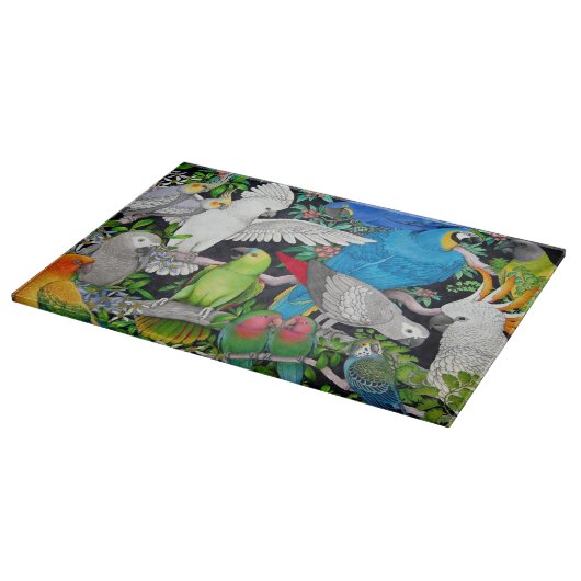 Pet Parrots of the World Cutting Board Snijplank (Hoek)