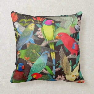 Pet Parrots of the World II Pillow Kussen