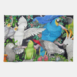 Pet Parrots of the World Kitchen Towel Theedoek