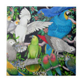 Pet Parrots of the World Tile Tegeltje (Voorkant)