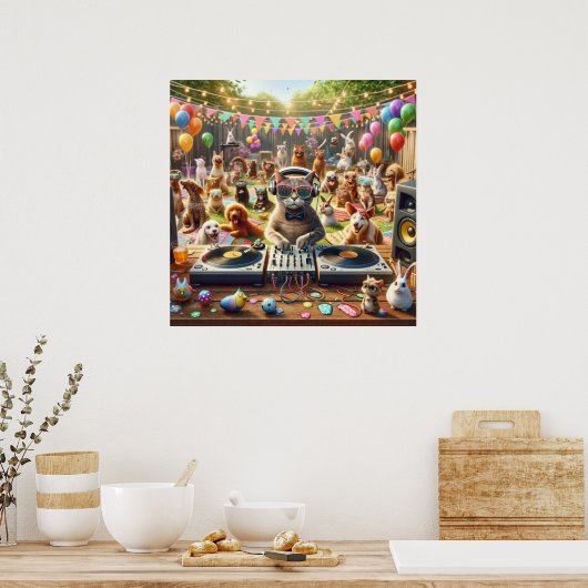 Pet Party Poster (Keuken)