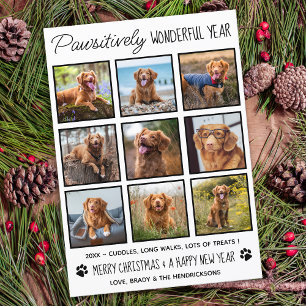 Pet Passief Prachtige Huisdier Hond Foto Collage Feestdagenkaart