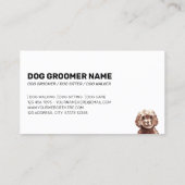 Pet Patroon Bruine Cocker Spaniel Curl Dog Visitekaartje (Achterkant)