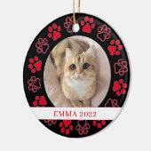 Pet Paw Custom Cat Photo-keramiek Keramisch Ornament (Links)