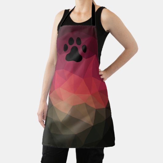 Pet paw, dierenvoetafdruk, kleurrijk ontwerp schort (Insitu)