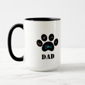 Pet Paw Dog / Cat Love You DAD Coffee Mok (Links)