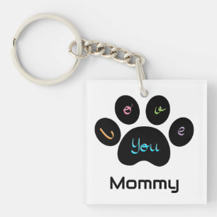Pet Paw Dog / Cat Love You Mama Sleutelhanger