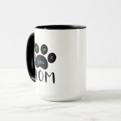 Pet Paw Dog Cat Love you MOM Coffee Mok (Voorkant links)