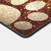 Pet paw gold glitter print op koper glitter bureaumat (Hoek)
