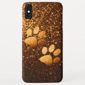 Pet paw gold glitter print op koper glitter Case-Mate iPhone case (Achterkant)