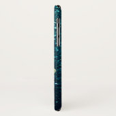 Pet paw green glitter print op turkooise glitter Case-Mate iPhone case (Achterkant/links)