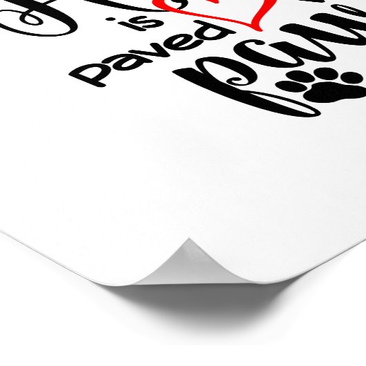 Pet Paw Heart Poster (Hoek)