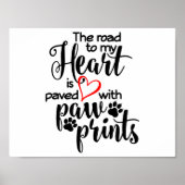 Pet Paw Heart Poster (Voorkant)