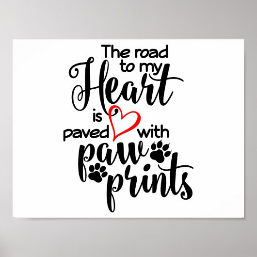 Pet Paw Heart Poster (Voorkant)
