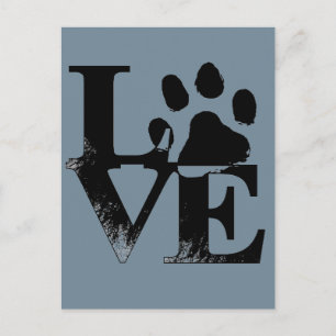 Pet Paw in LOVE Briefkaart