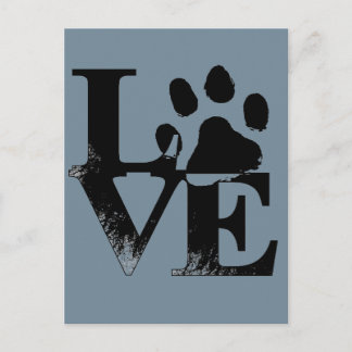 Pet Paw in LOVE Briefkaart